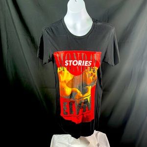 Black graphic shirt woman’s, size medium